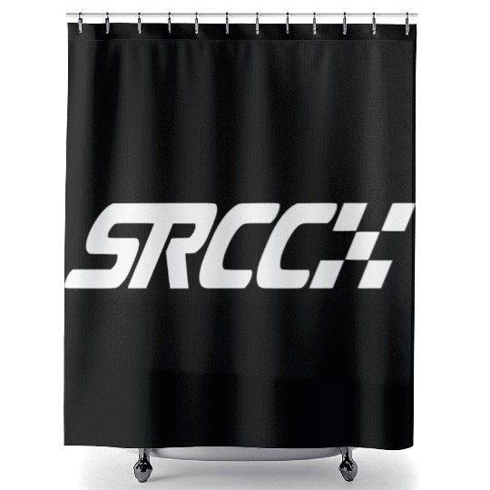 SRCC white logo design Shower Curtains