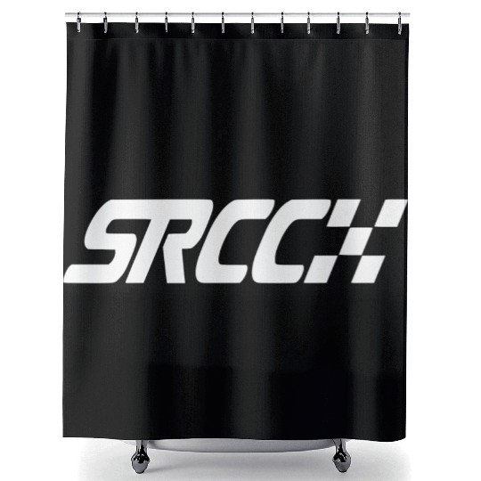 SRCC white logo design Shower Curtains