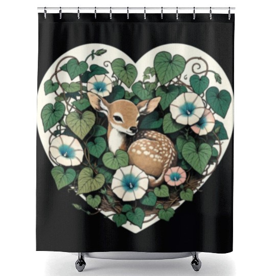 Spring Fawn Shower Curtains