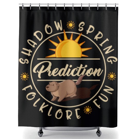 Groundhog Shower Curtains, Groundhog Prediction Shadow