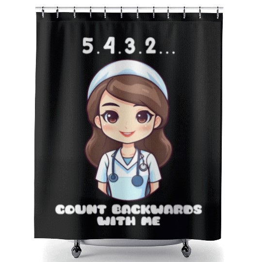 Anesthesia Nurse 5,4,3,2... Count Backwards Shower Curtains