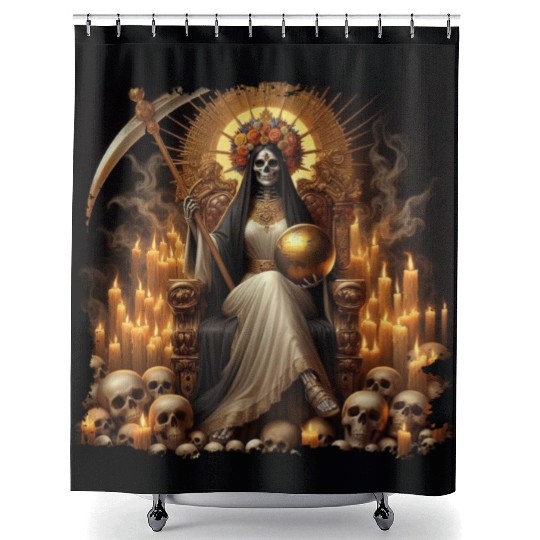 La Santa Muerte Saint Death Shower Curtains