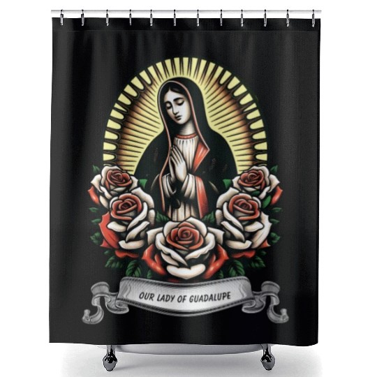 Our lady of Guadalupe Shower Curtains