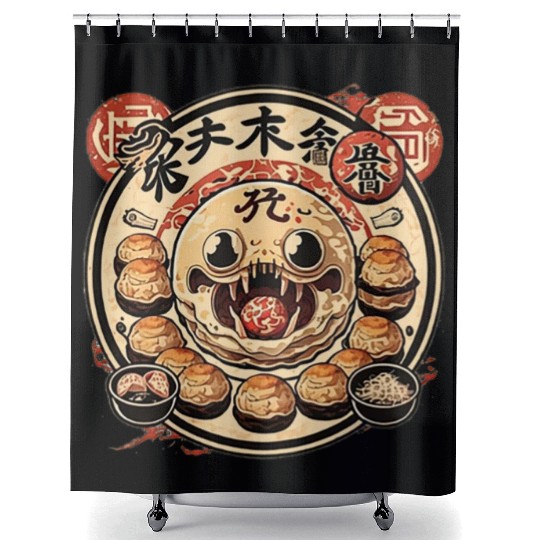Takoyaki Attack Shower Curtains