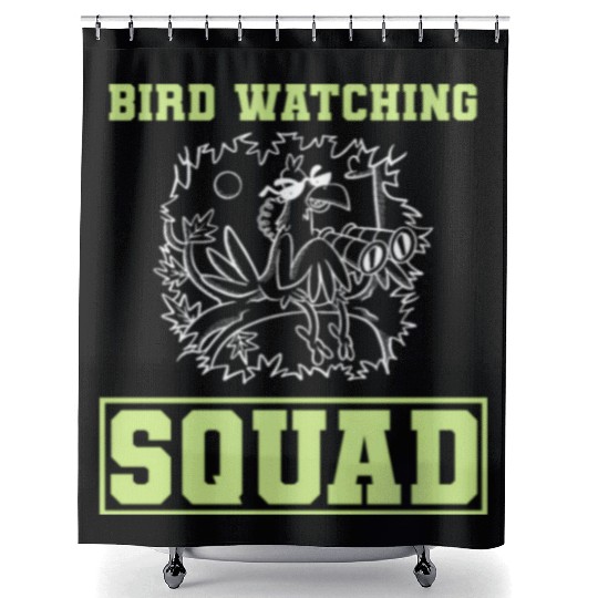 Funny Bird Watcher Ornithologist Shower Curtains