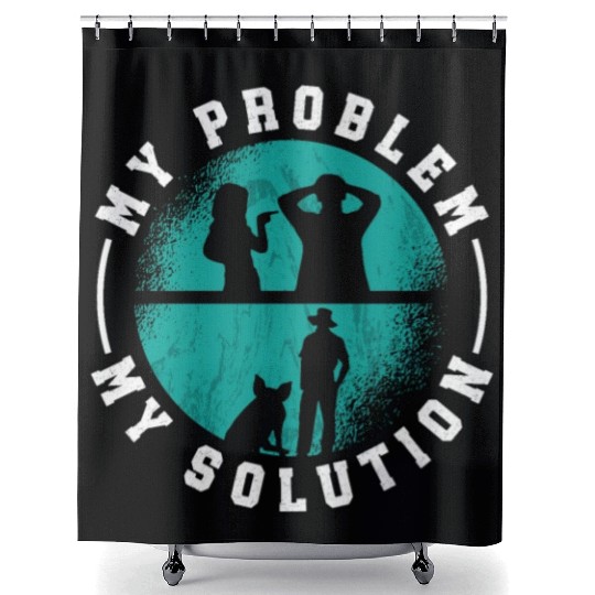 Pig Farmer My Problem My Pictogram Dad Farm Animal Shower Curtains