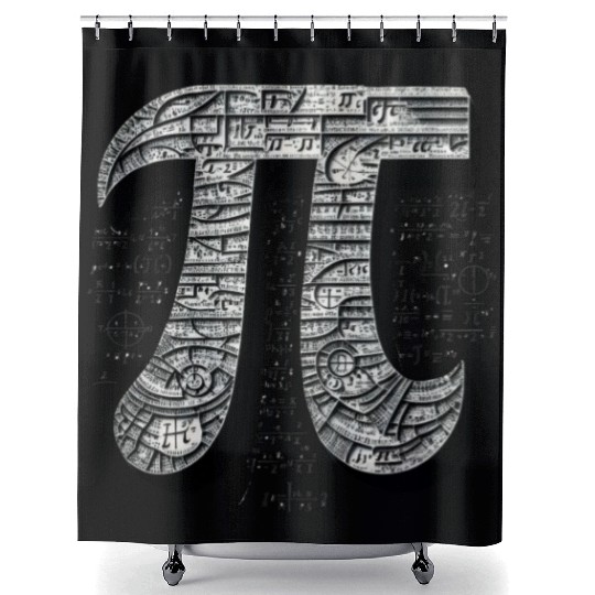 Pi Day Nerd Geek Love Math Pi Symbol Kids Men Shower Curtains