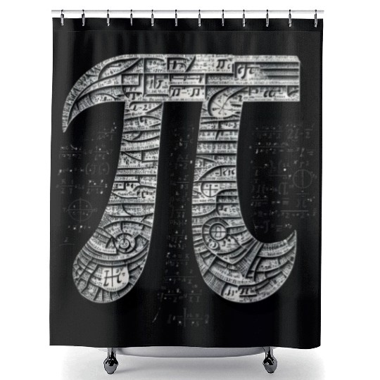 Pi Day Nerd Geek Love Math Pi Symbol Kids Men Shower Curtains