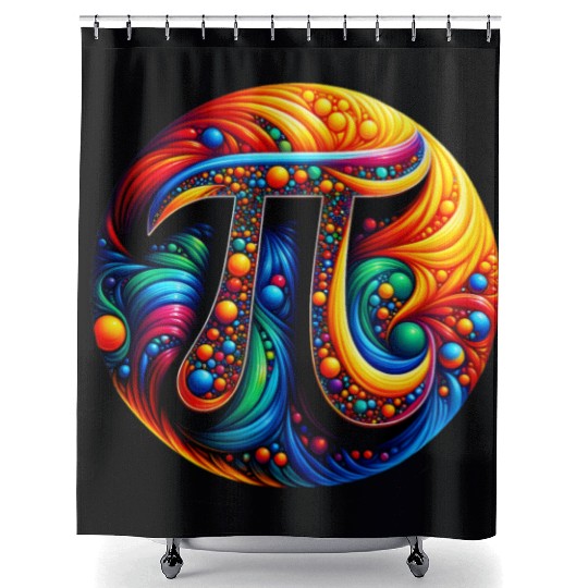 Pi Day Nerd Geek Love Math Pi Symbol Kids Men Shower Curtains