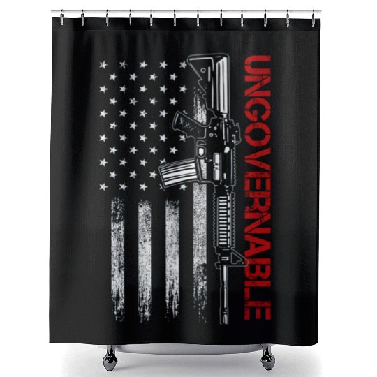 Ungovernable Become Ungovernable American USA FLag Shower Curtains