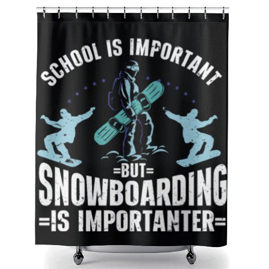 Snowboarding Art Men Snowboard Cool Snowboarder Shower Curtains