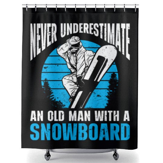 Snowboarding Art Men Snowboard Cool Snowboarder Shower Curtains
