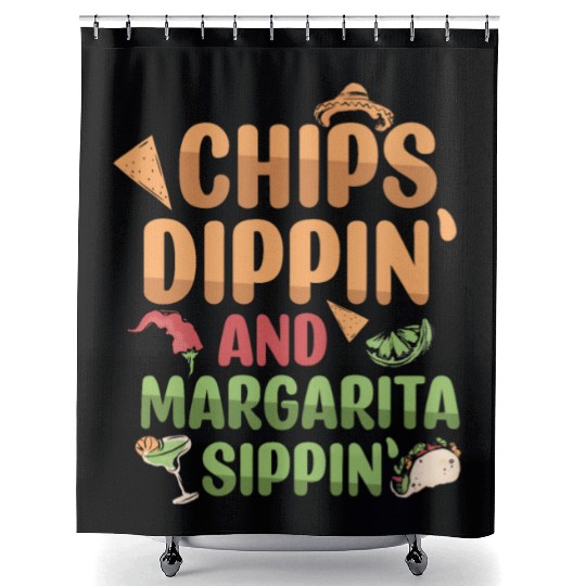 Margarita Sippin' Summer Vibes Shower Curtains