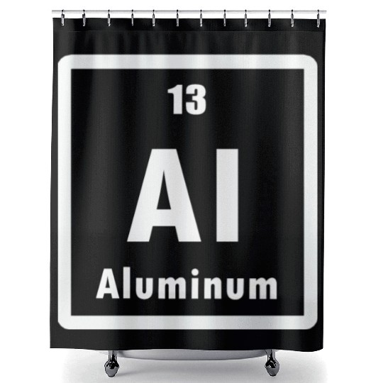 Aluminum - Al Periodic Table of Elements Science Shower Curtains