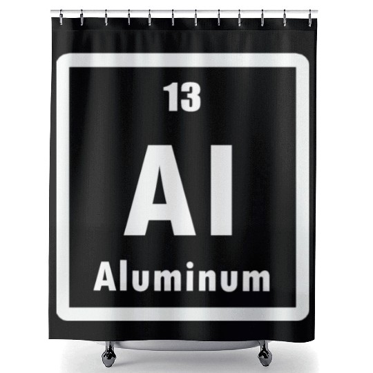 Aluminum - Al Periodic Table of Elements Science Shower Curtains