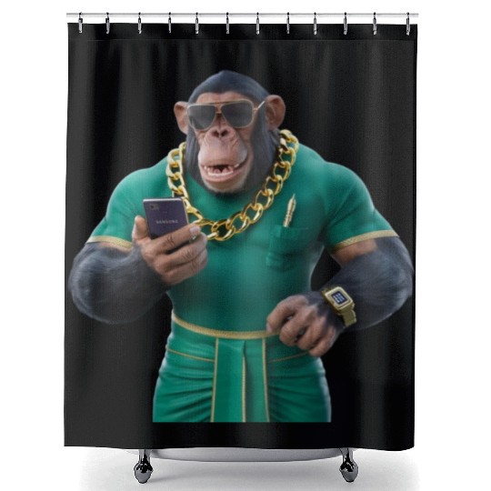 "Urban Ape: Contemporary Monkey Chic" Shower Curtains