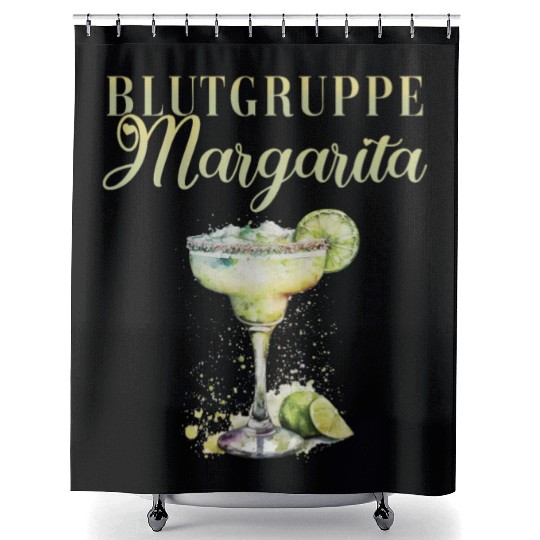 Blutgruppe Margarita Tequila Stag Party Shower Curtains