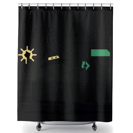 excel wizad funny accountant, bookkeeper and audit Shower Curtains