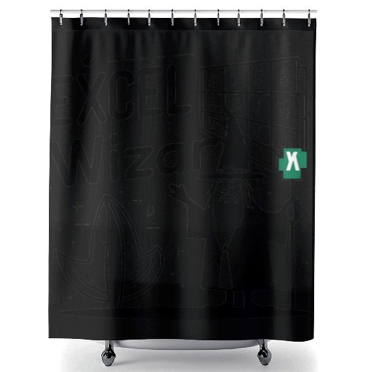 excel wizad funny accountant, bookkeeper and audit Shower Curtains