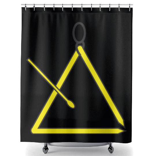 Triangle music instrument for orchestra Shower Curtains