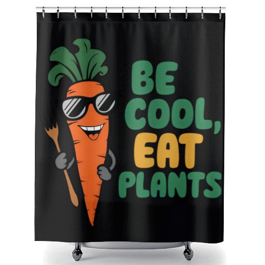 Cool Carrot In Sunglasses Shower Curtains