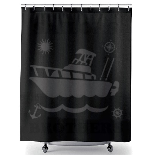 sailors brothers quote tuna fishers yacht summer Shower Curtains