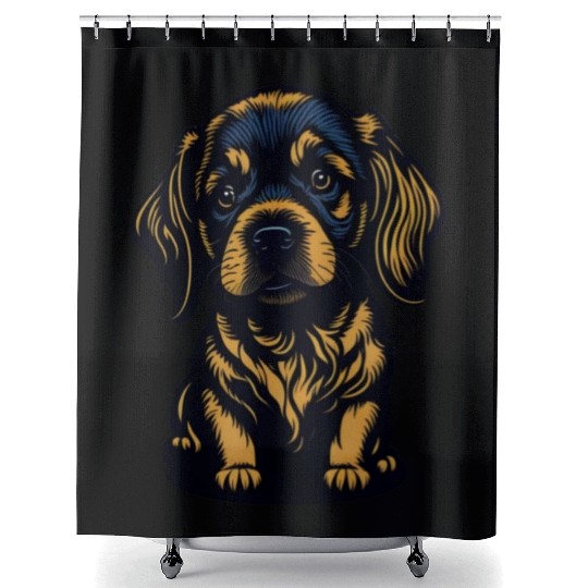 sad dog Shower Curtains