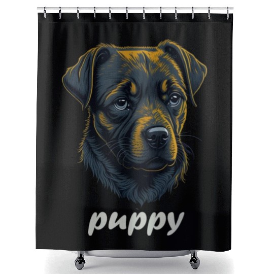 sad dog Shower Curtains