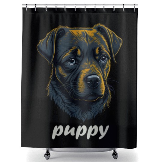 sad dog Shower Curtains