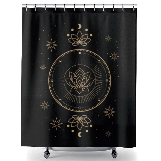 Celestial Flower Lotus Harmony Shower Curtains