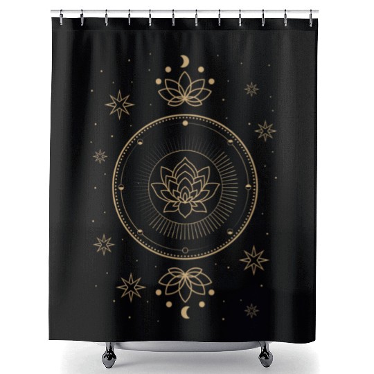 Celestial Flower Lotus Harmony Shower Curtains