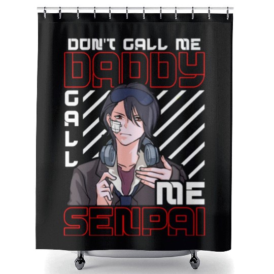 dont call me daddy call me senpai 3 Shower Curtains
