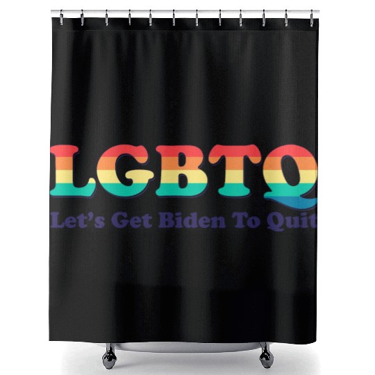 Funny LGBTQ Anti Biden - Let's Get Biden To Quite Shower Curtains