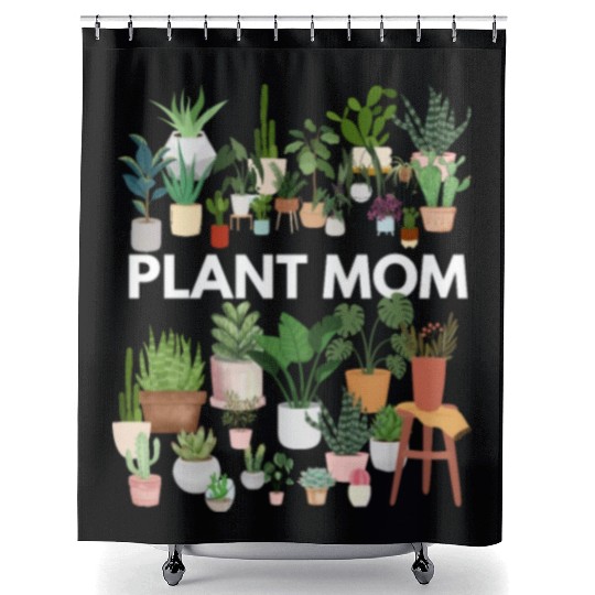 Plant Mom Shower Curtains