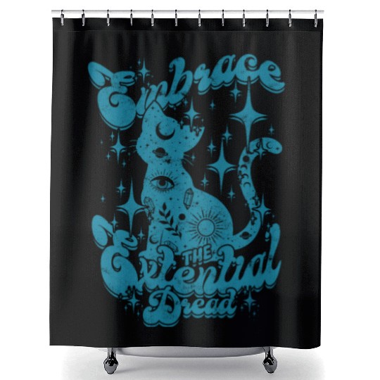 Embrace the existential Dread - Philosophy Shower Curtains