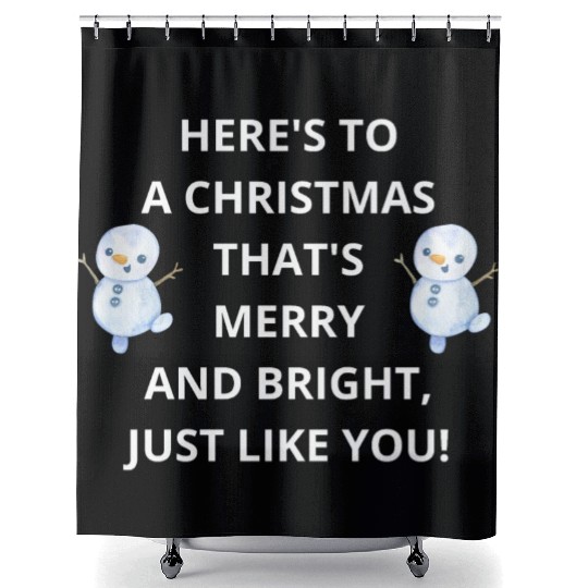 Merry and Bright Christmas Wishes, Just Like You! Shower Curtains