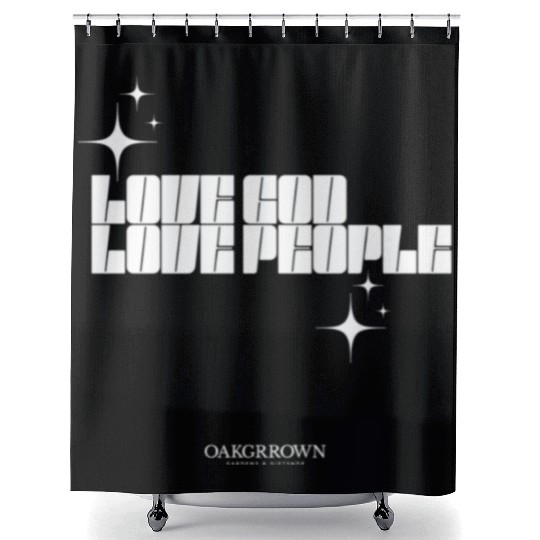Love God, Love People Shower Curtains