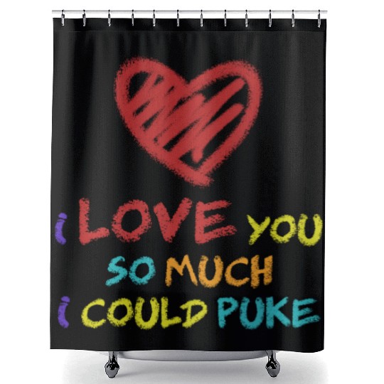 Valentine's day joke Shower Curtains