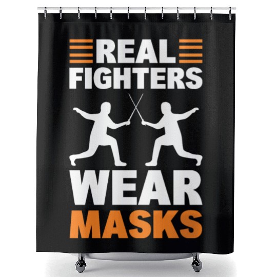 Fencing Sport Fencer Shower Curtains