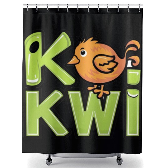 Kiwi Bird Cartoon Shower Curtains
