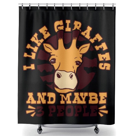 Like Giraffes And Maybe 3 People African Shower Curtains