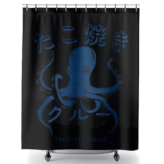 takoyaki street food japanese octopus Shower Curtains