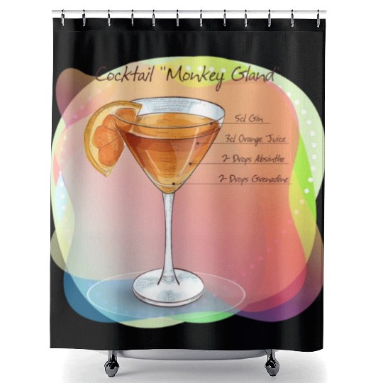 Cocktail Monkey Gland Recipe Gin Orange Juice Shower Curtains
