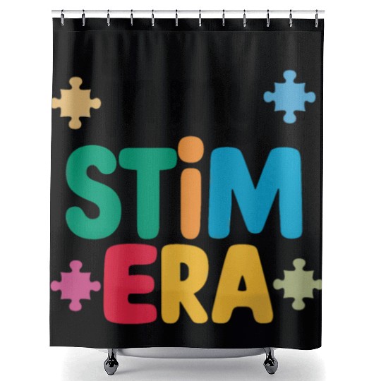 In My Stimulation Era Autism Spectrum Autism Shower Curtains