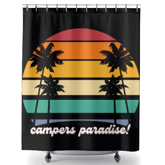 Campers Paradise camping Shower Curtains