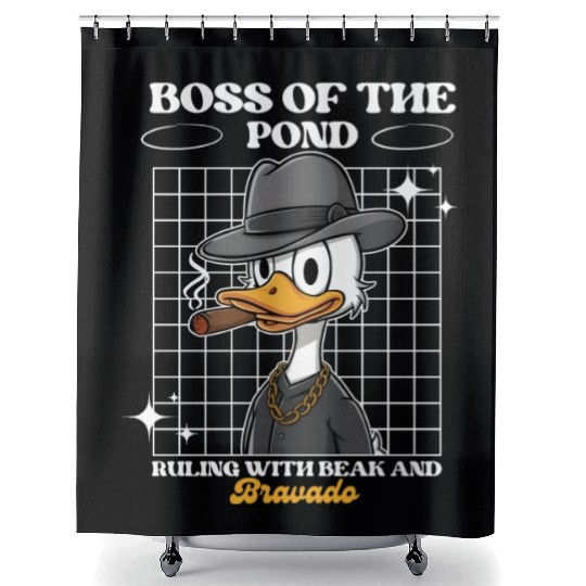 Donald Duck: Boss of the Pond Shower Curtains