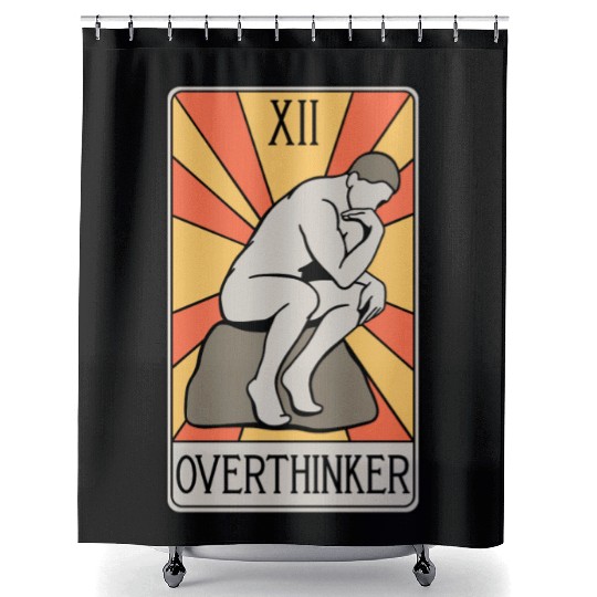 Overthinker Tarot Card - Introvert - Anxiety Shower Curtains