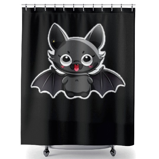 Fat Bat Shower Curtains