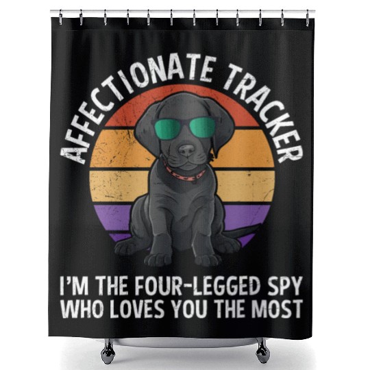 Labrador Lover AFFECTIONATE TRACKER Labrador Shower Curtains