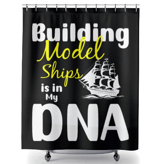 Ship Miniature Lake Rc Ship Shower Curtains